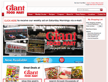 Tablet Screenshot of giantfoodmart.com